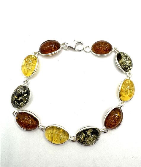 Bracciale Domar Donna Ambra in Argento Ambra AMBER-BR-5-280 - AMBER-BR-5-280